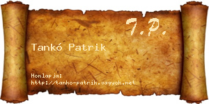 Tankó Patrik névjegykártya