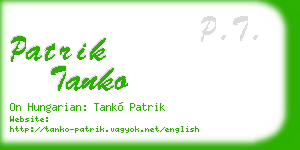 patrik tanko business card